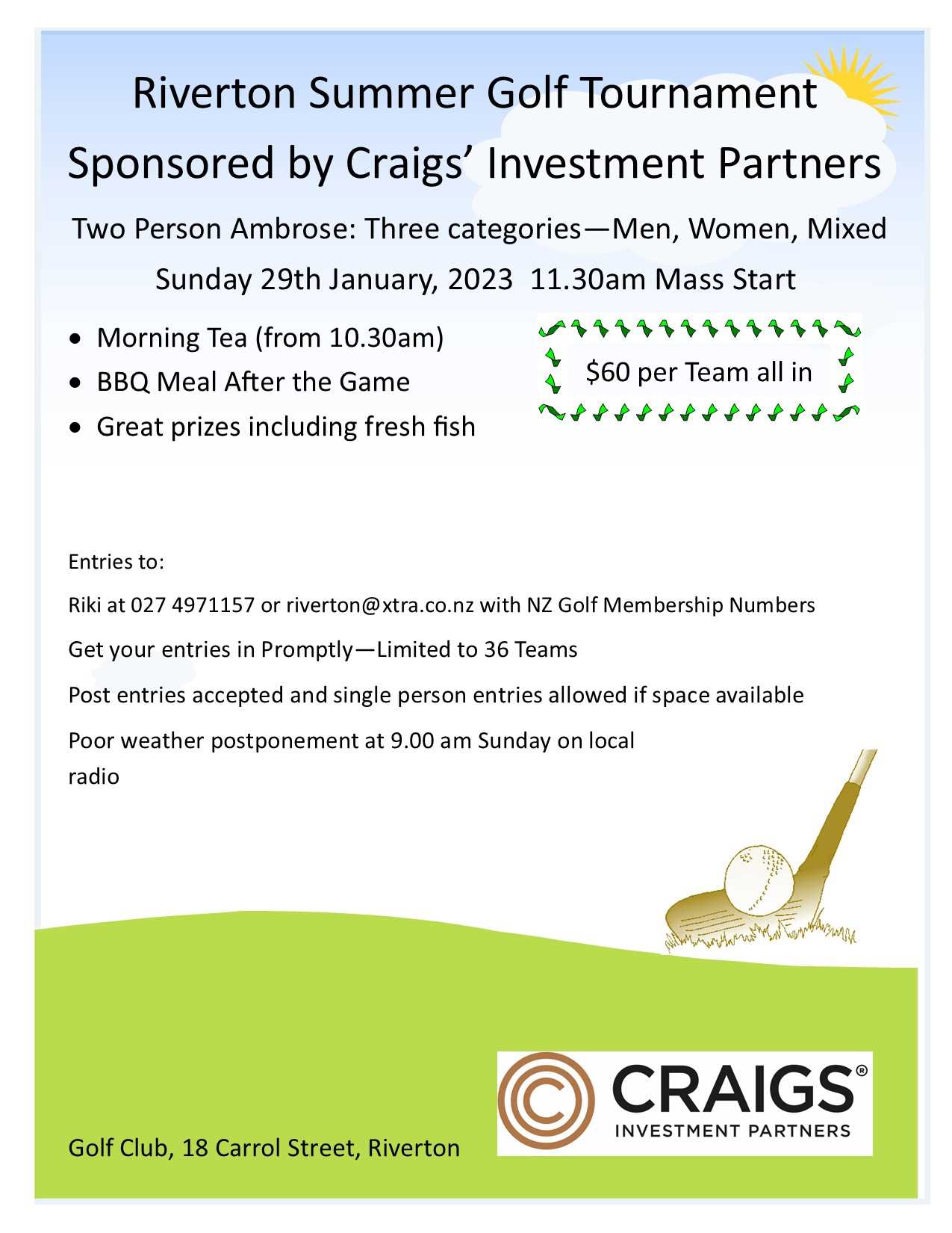 Riverton Golf Club Tab 1