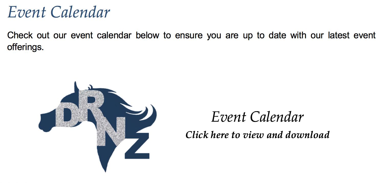 Distance Riding New Zealand Event Calendar