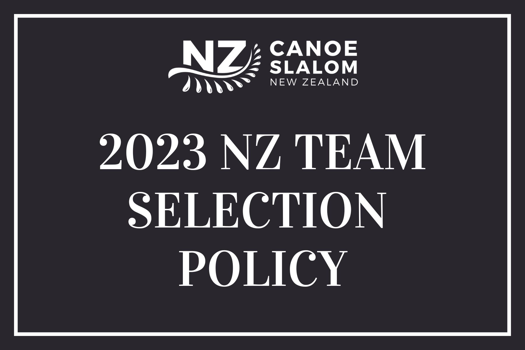 2023 NZ Team Selection Policy - 1