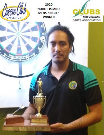 Darren Herewini, Porirua Club. 2020 Clubs New Zealand Darts, North Island Championship Men's Singles Winner.
