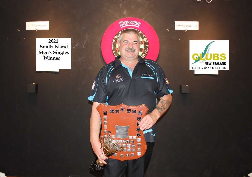 Warren Parry, Invercargill Working Men's Club. 2021 Clubs New Zealand Darts South Island Championship  Men's Singles Winner.