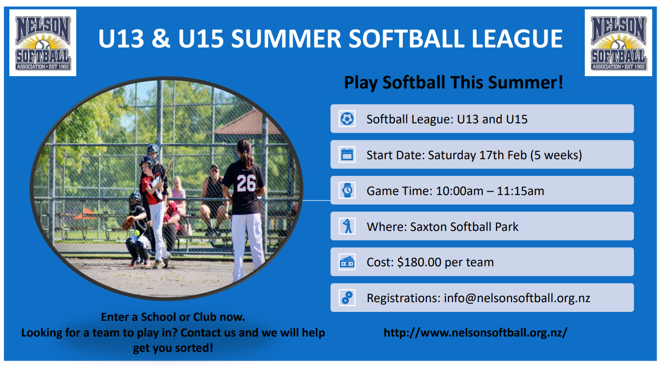 **U13 & U15 Summer Softball League**