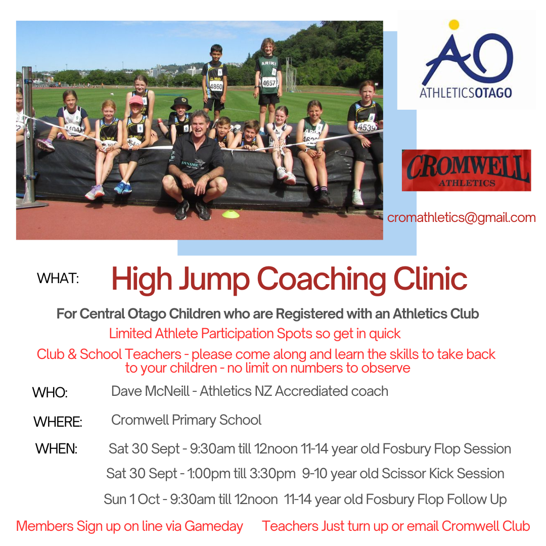 High Jump Coaching Clinic Cromwell 30 Sept01 Oct 2023