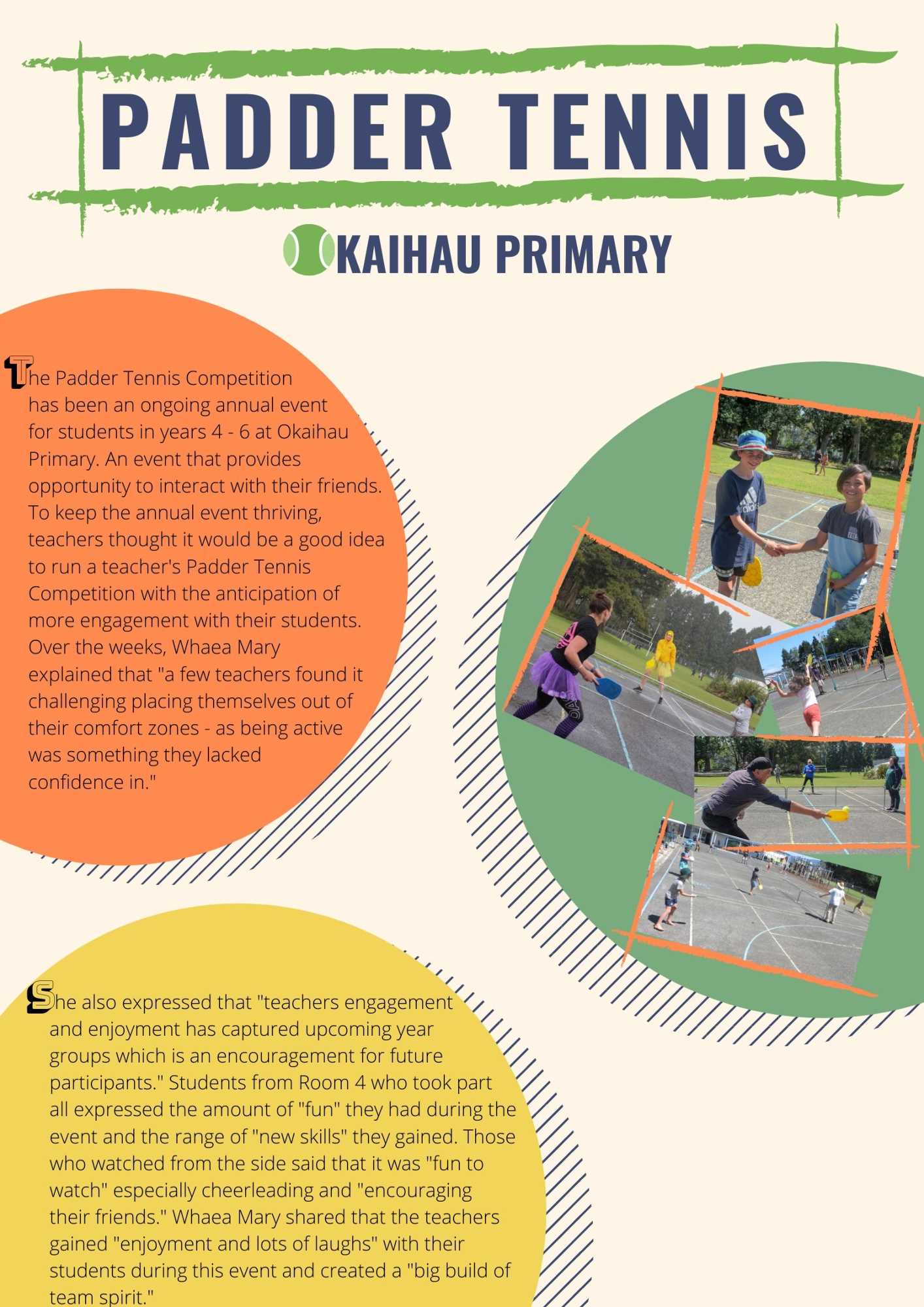 Padder Tennis at Okaihau Primary