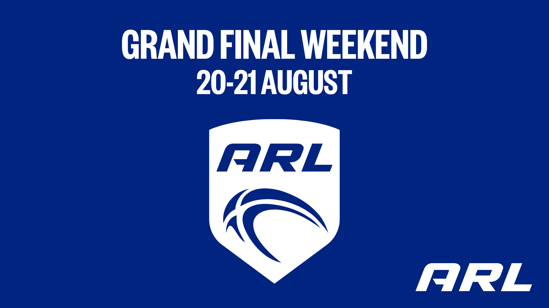 Grand Final Weekend Draw and coverage details (2021 August)