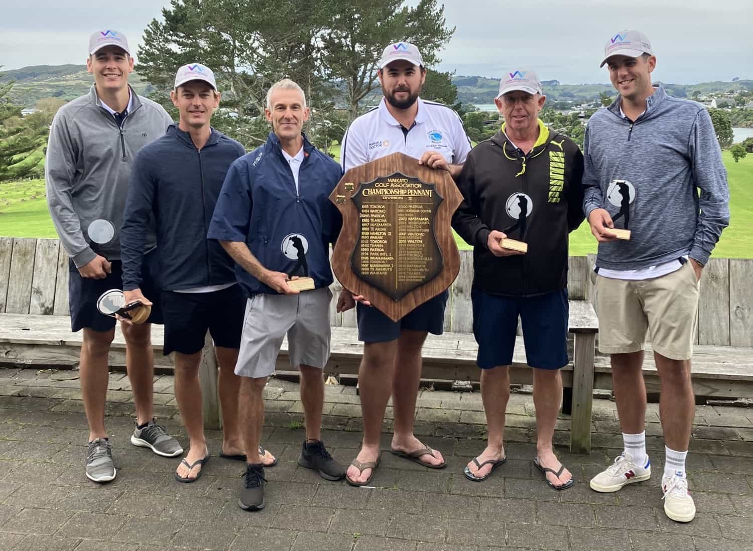 Men's Championship Pennants - Division 2 Winning Team from Raglan