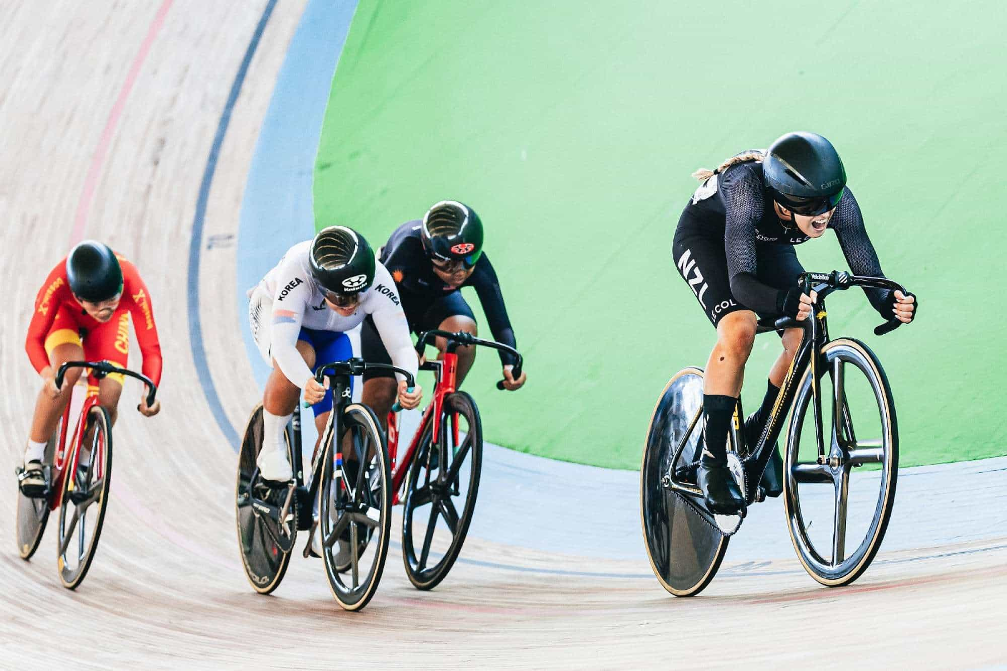 Cycling Jodie Blackwood competes at the Junior Track Cycling World