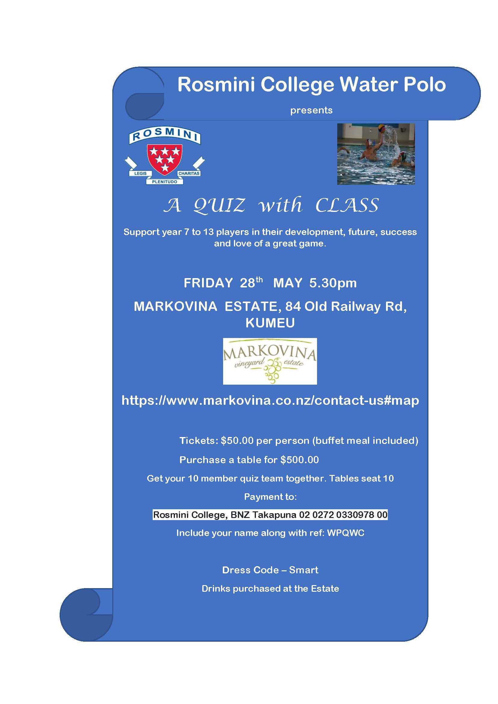 College Waterpolo Water Polo Fundraiser