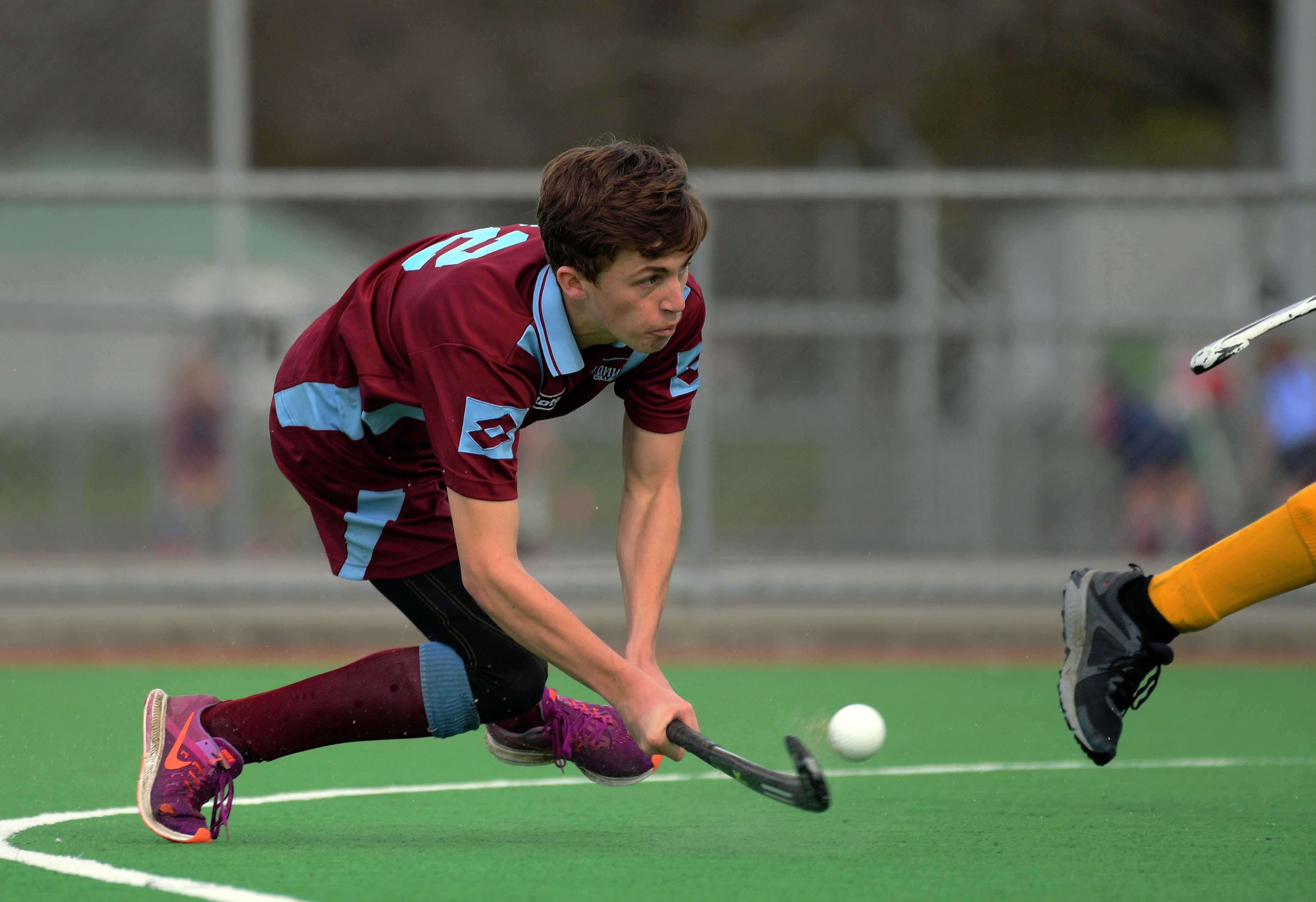 Boys 1st XI hockey. Kuranui College v Tararua College Sports Exchange at Clareville Twin Turfs in Carterton, New Zealand on Friday, 11 August 2017. Photo: Dave Lintott / lintottphoto.co.nz