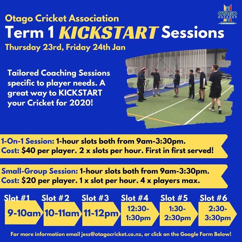 Otago Cricket SoftBall and HardBall Cricket Programmes late January 2020