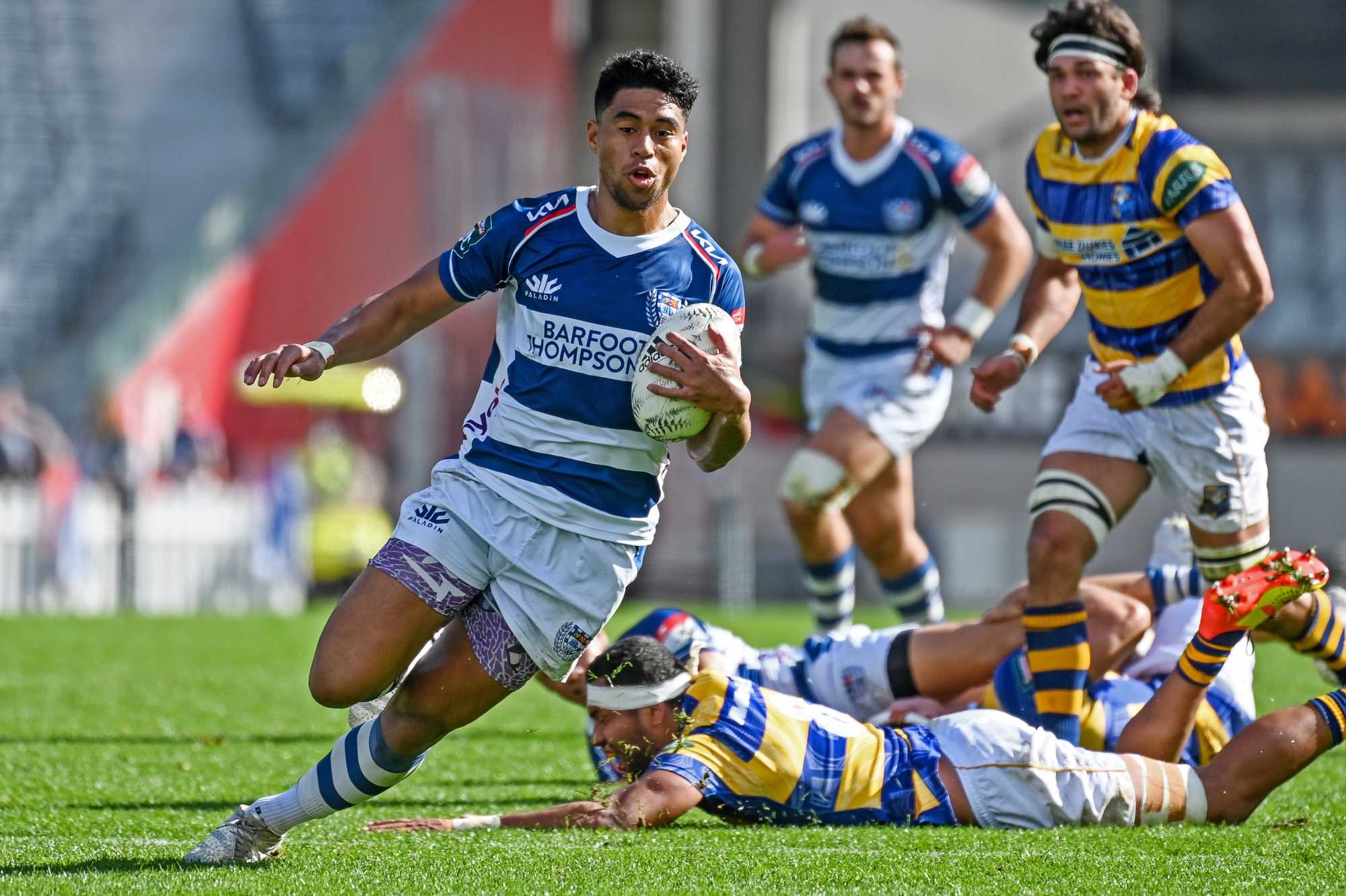 Auckland and Otago battle for the Lyn Colling Trophy at Eden Park