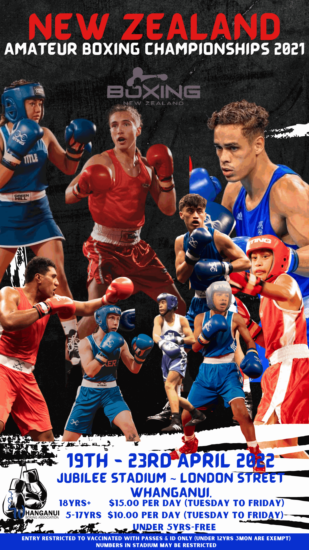 Poster for New Zealand Amateur Boxing Championships