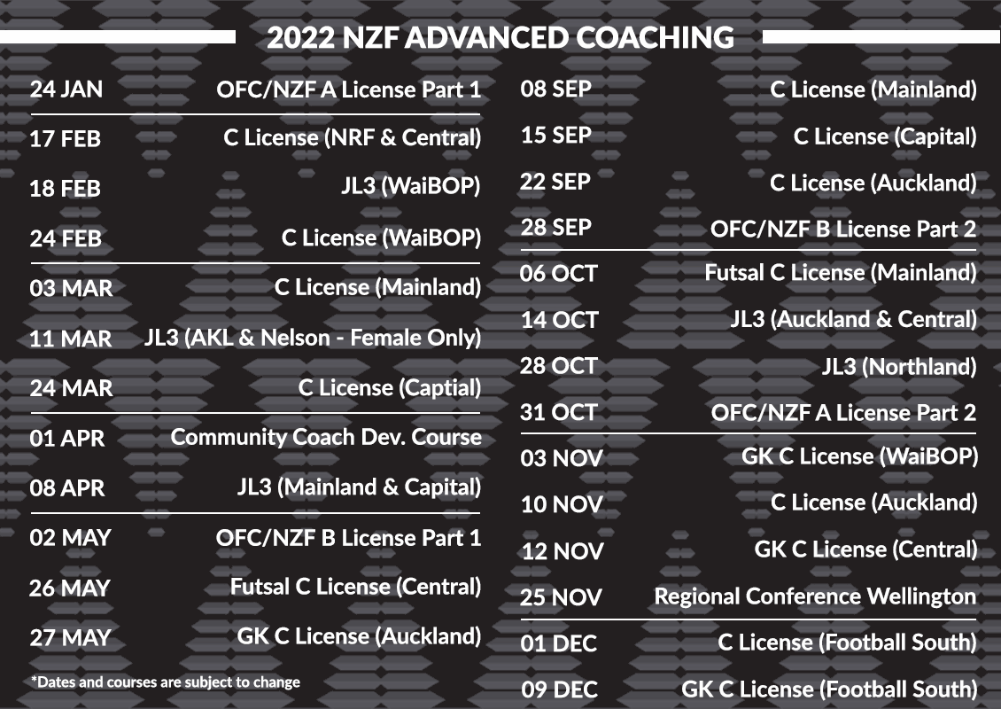 NZ Football - Advanced Courses