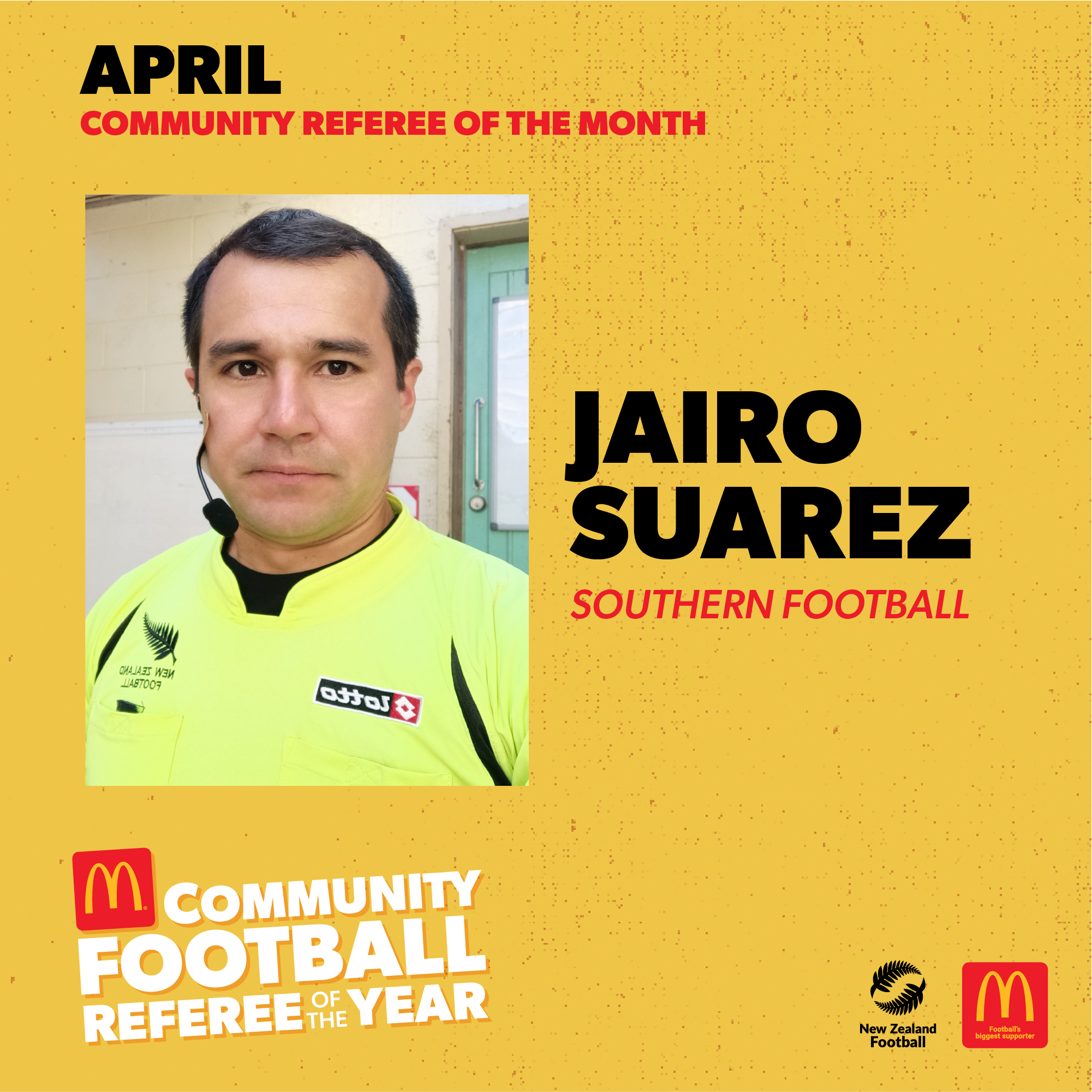 NZ Football McDonalds Community Football Referee of the Year