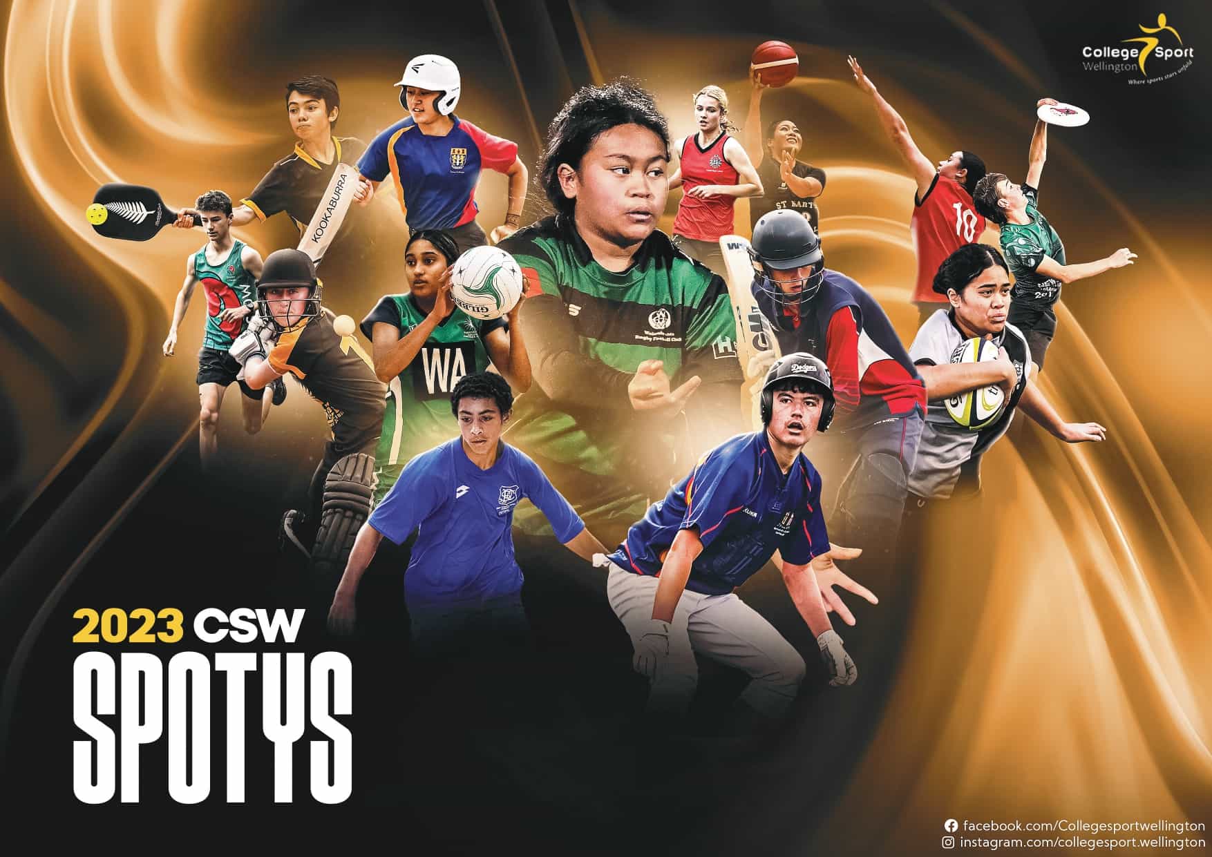 College Sport Wellington celebrates 2023 SPOTYS winners
