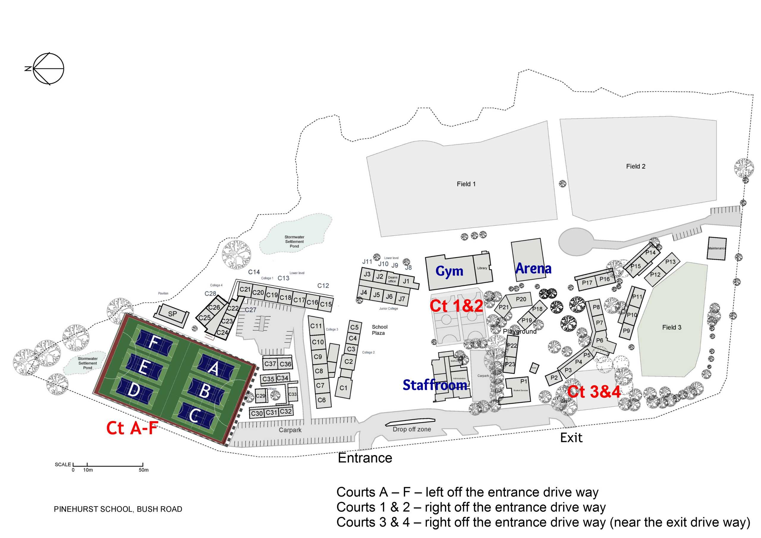 Kidzplay Netball - Map of Venue (Staffroom)