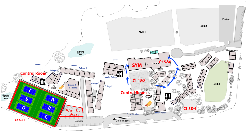 Kidzplay Netball - Map Of Venue