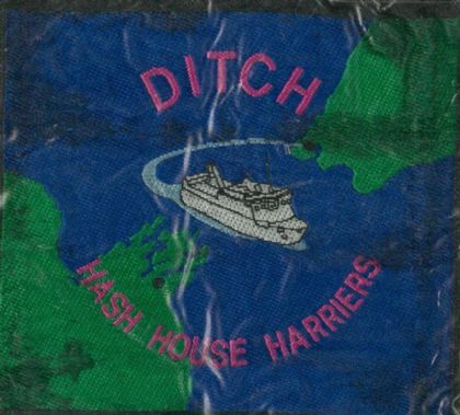 Scan of the first Ditch Hash embroidered patch