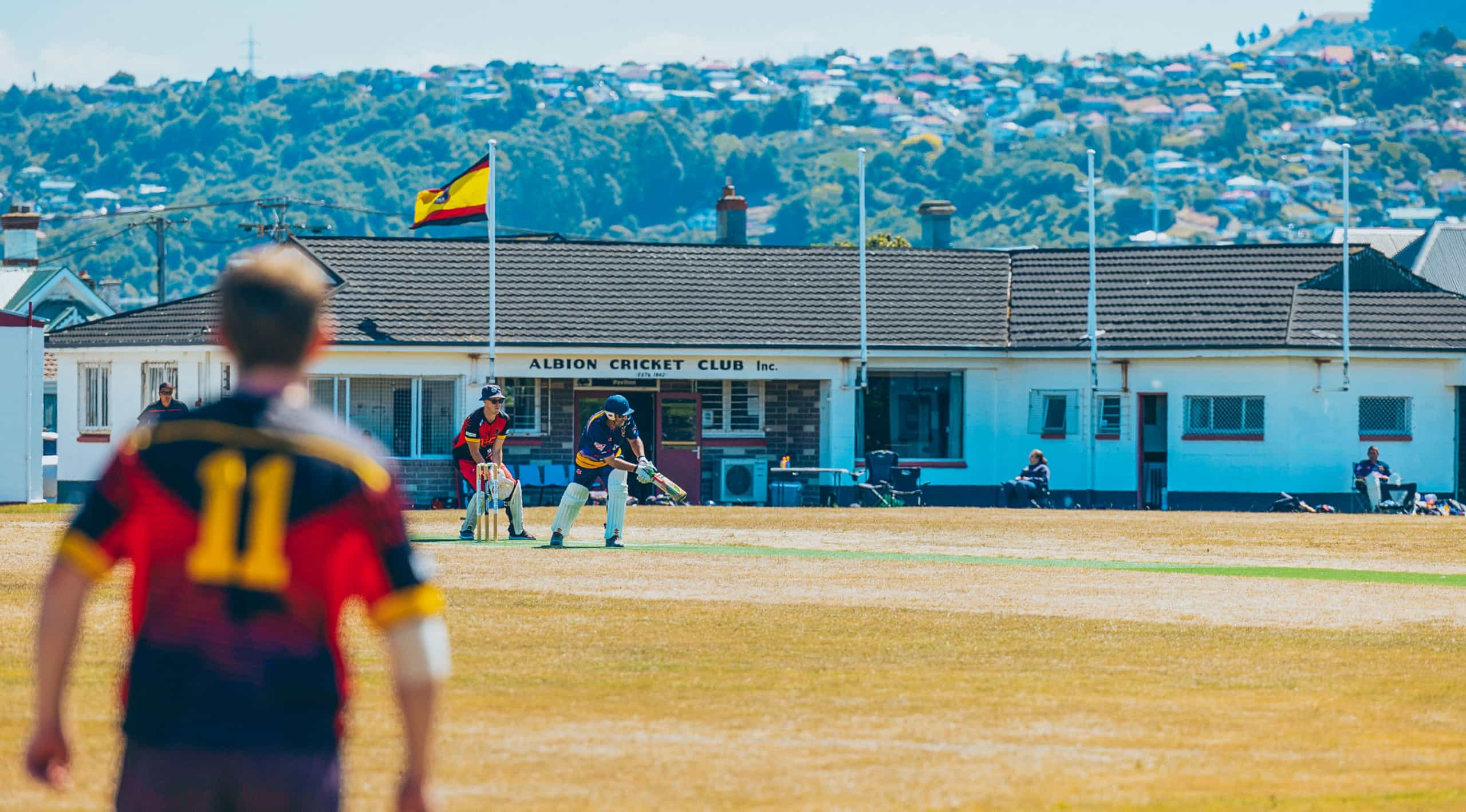 A cricket match takes place at the Albion Cricket Club, Dunedin, New Zealand. Saturday 11 February 2023. © Copyright photo: Derek Morrison / www.photosport.nz