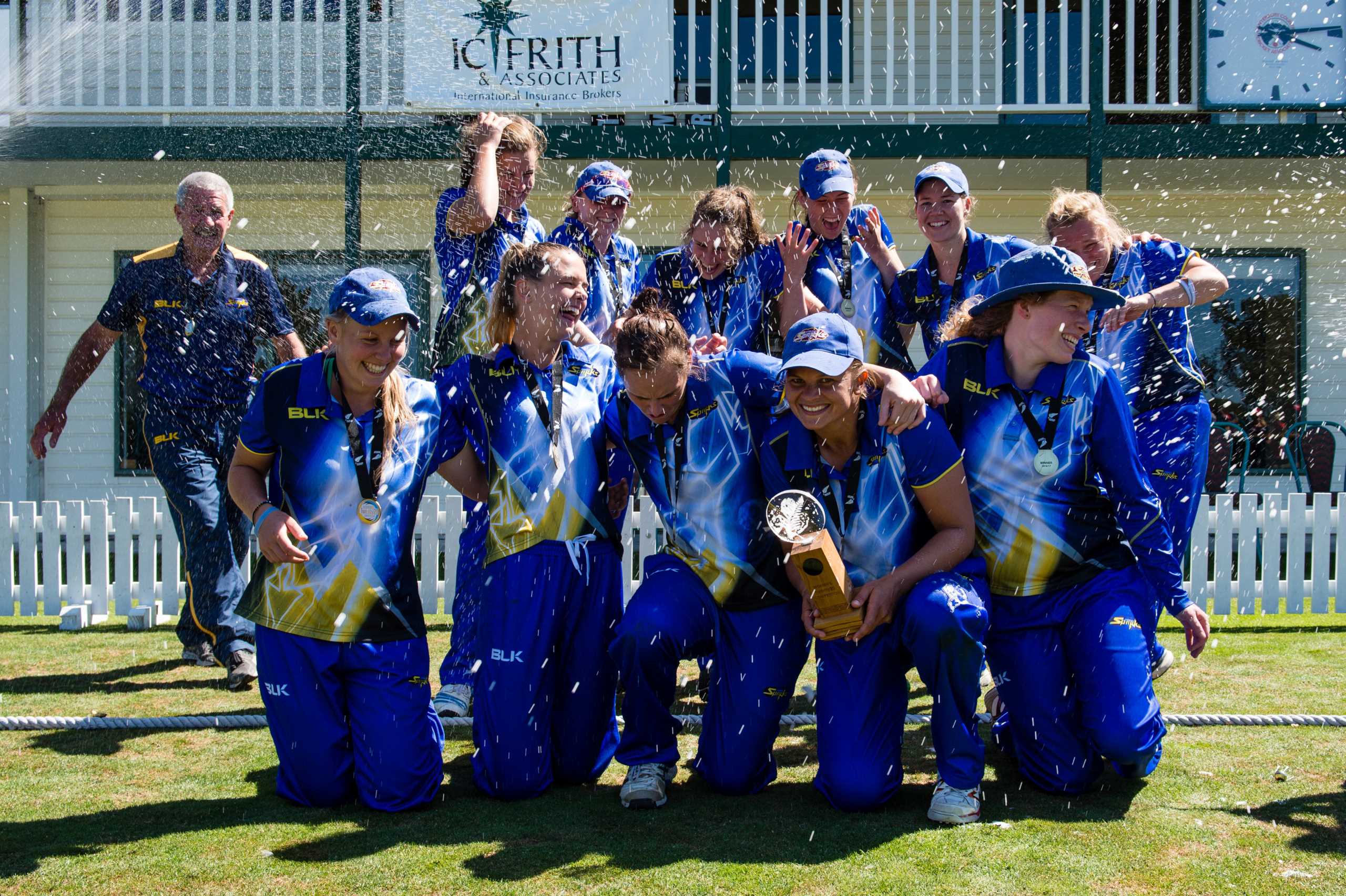 The winning Otago Sparks. the Womens Domestic Twenty20 Final cricket game, Canterbury V Otago, Mainpower Oval, Rangiora, New Zealand, 11th February 2017.Copyright photo: John Davidson / www.photosport.nz