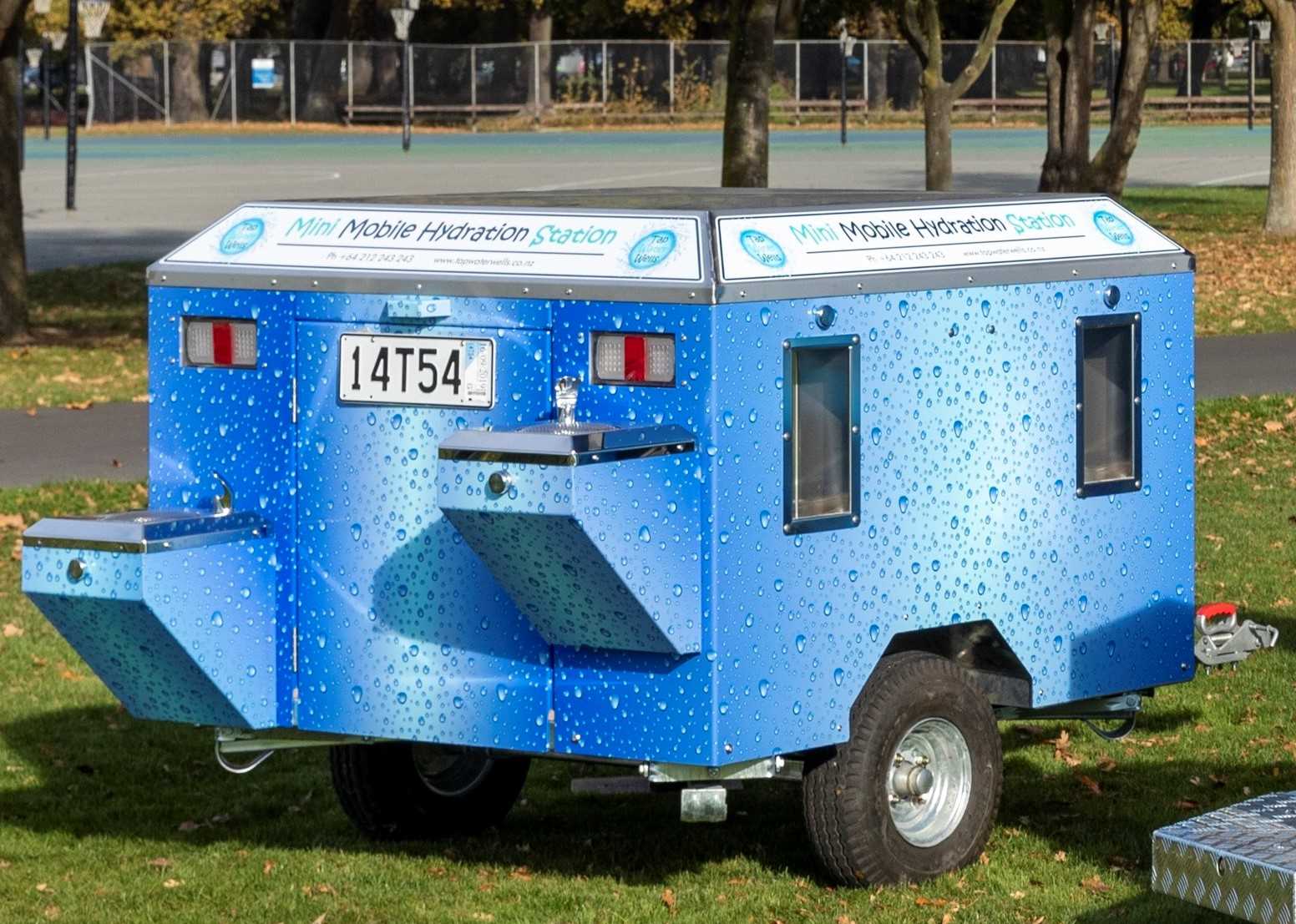 Tap Water Wells range of mobile water stations at Hagley park