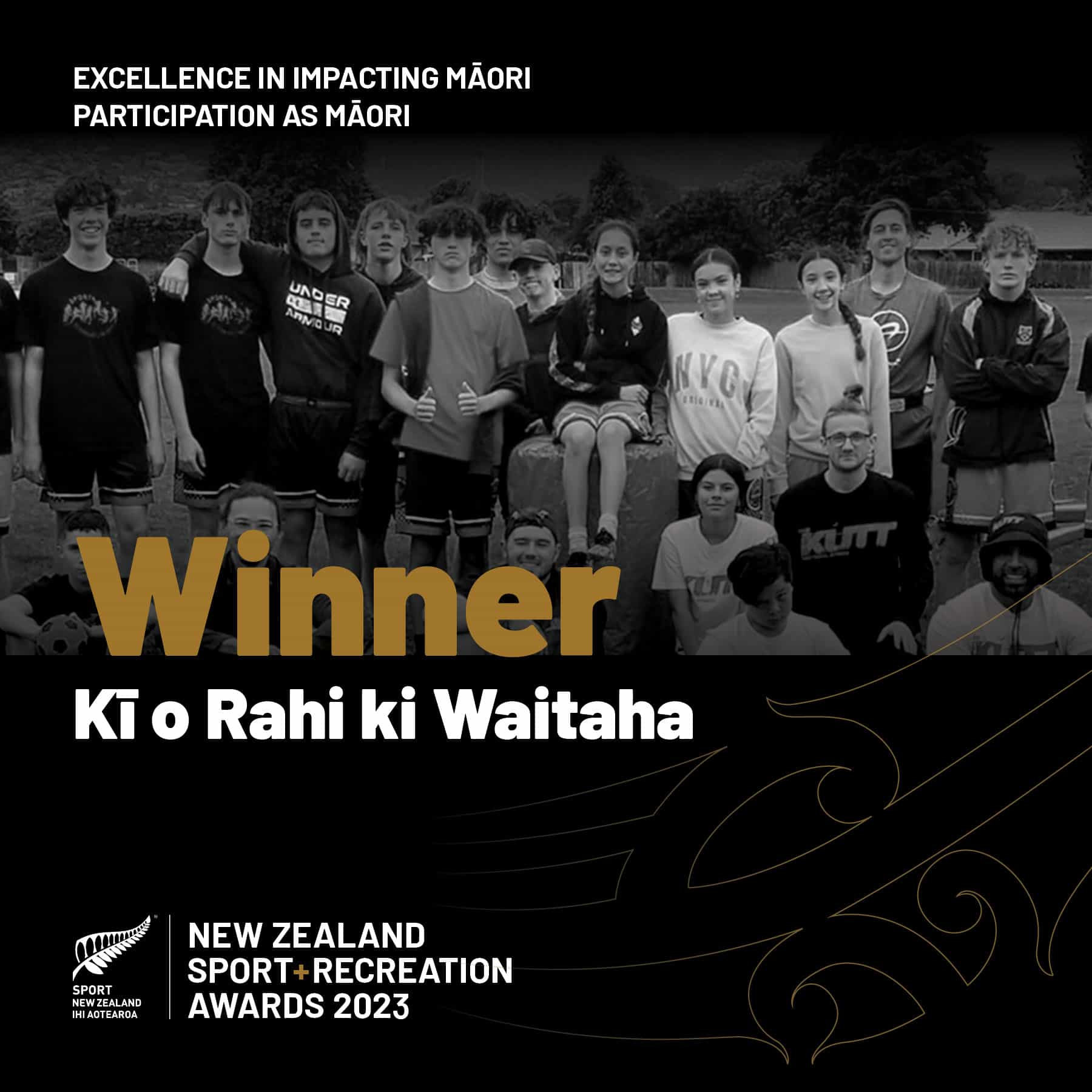 KīORahi Waitaha Winners at the New Zealand Sport and Recreation