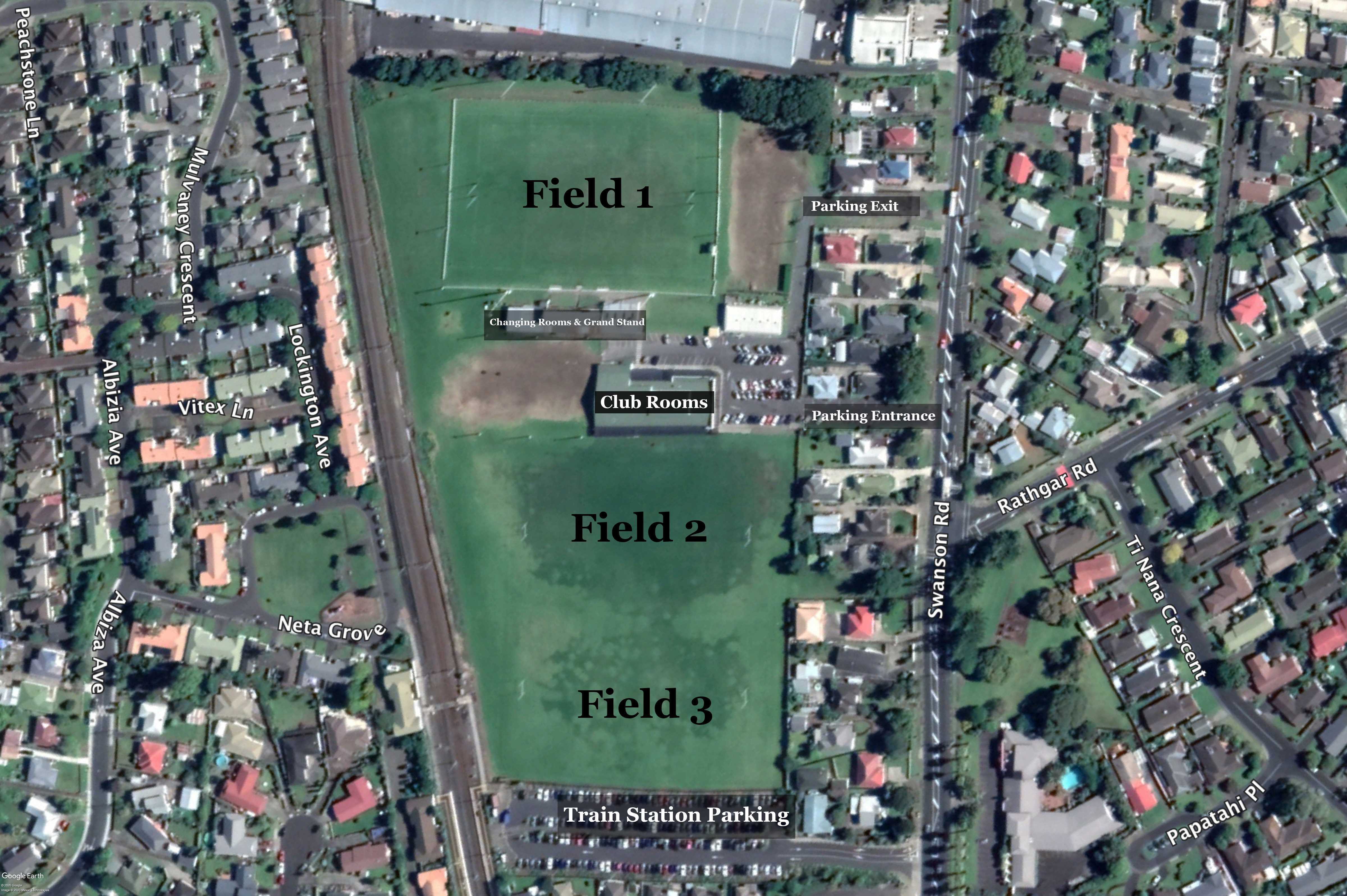 Waitemata Rugby Football Club - Field Layout