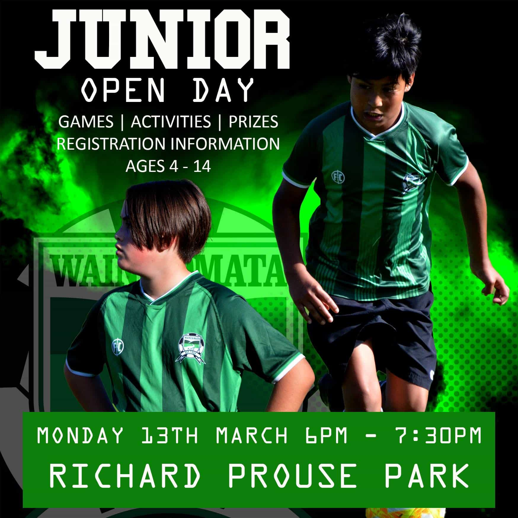 This will now be held on 20th March 6pm to 7.30pm JUNIOR OPEN DAY