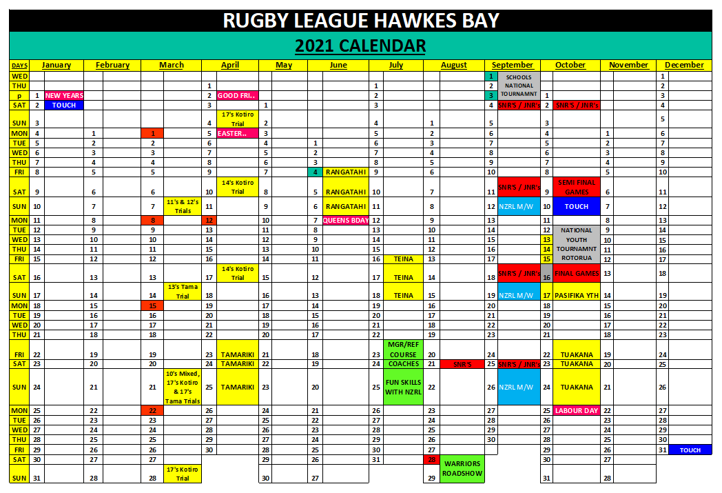 Rugby League Hawkes Bay - 2021 Rugby League Hawkes Bay - 2021