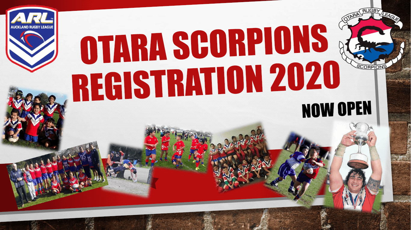 Register For 2020 With Otara Scorpions
