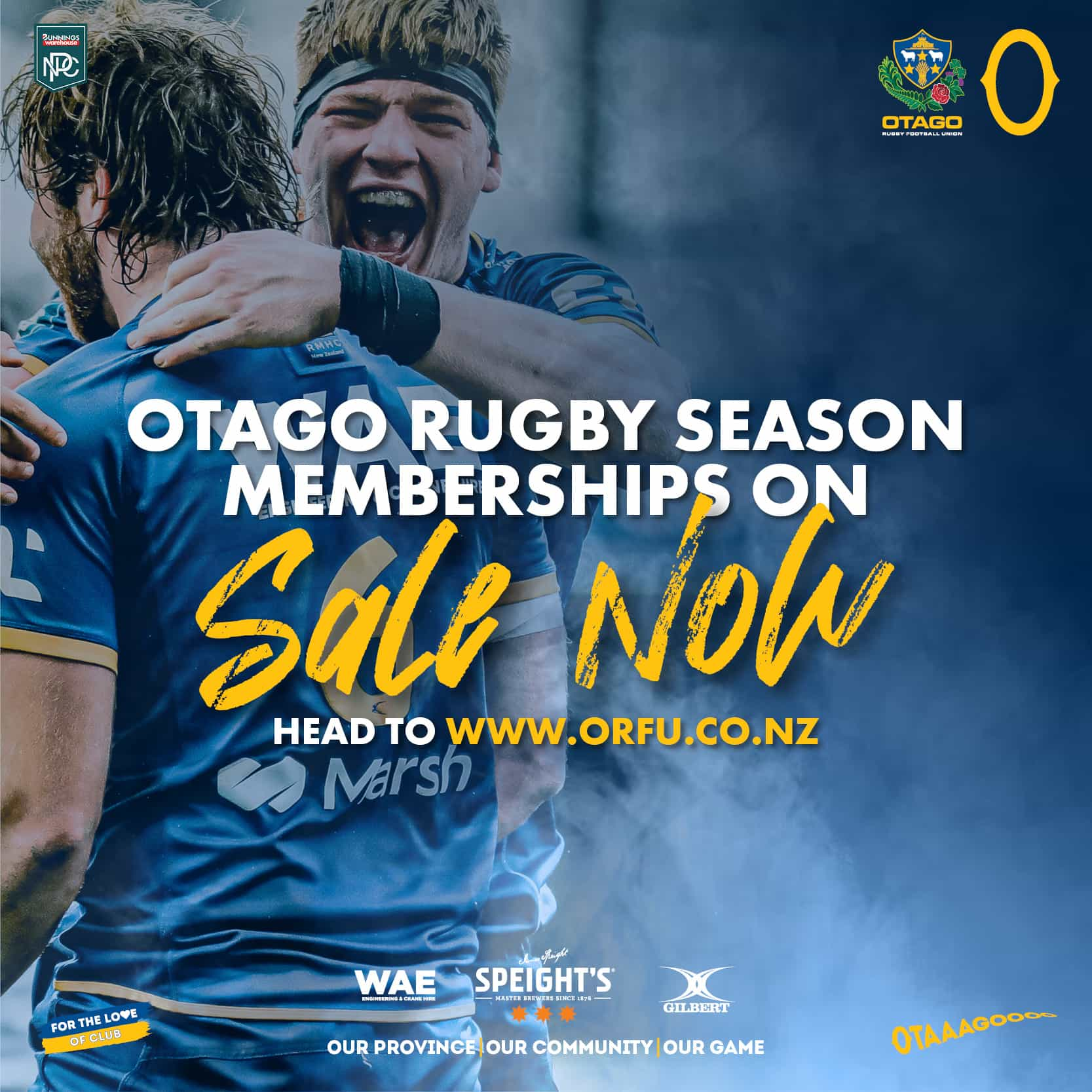 Otago Rugby Football Union - Tickets & Memberships