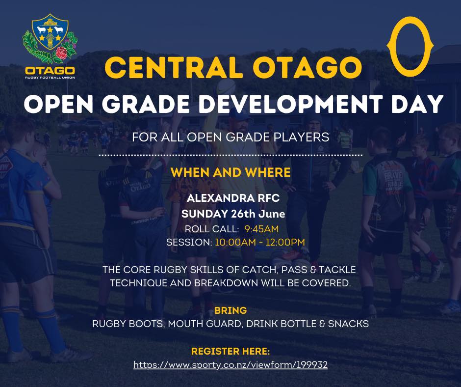 CENTRAL OTAGO OPEN GRADE DEVELOPMENT DAY