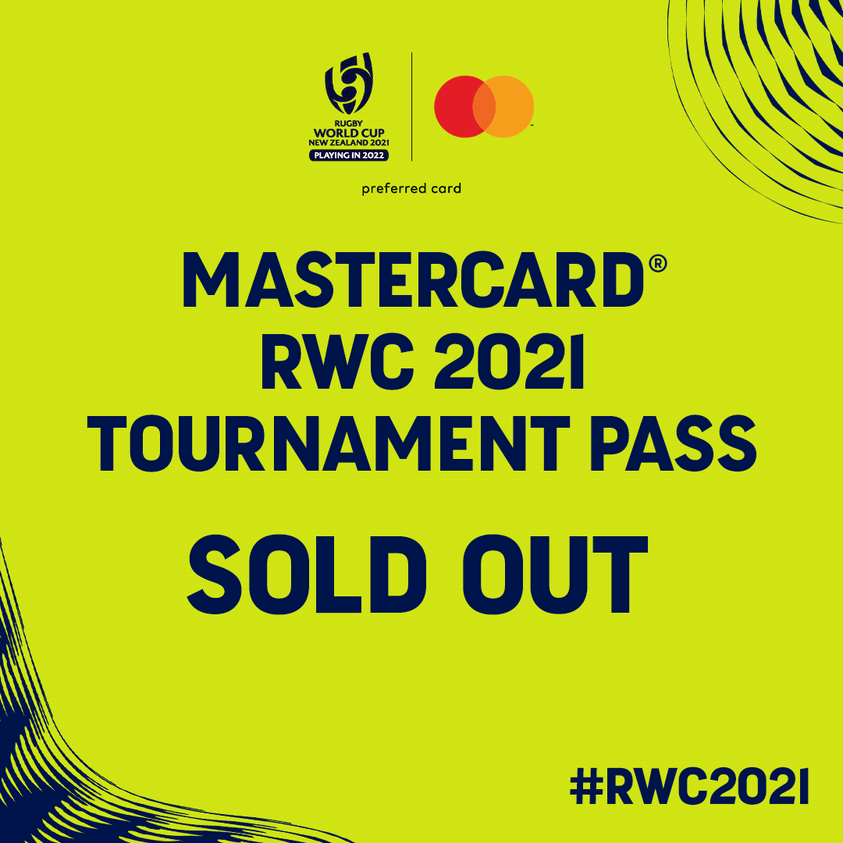 Mastercard RWC 2021 Tournament Pass SOLD OUT!