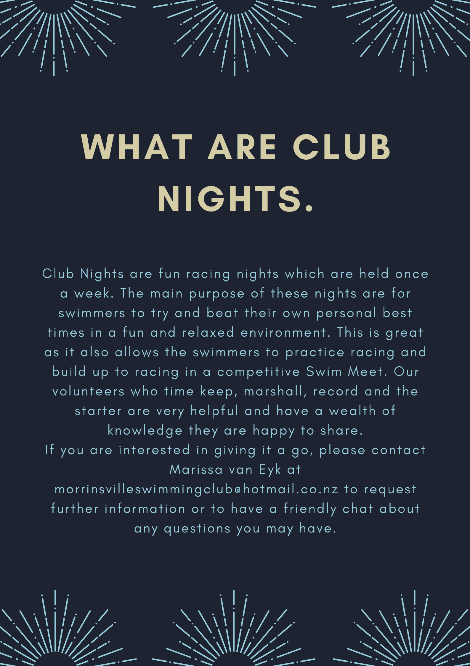 Morrinsville Swim Club What is it?