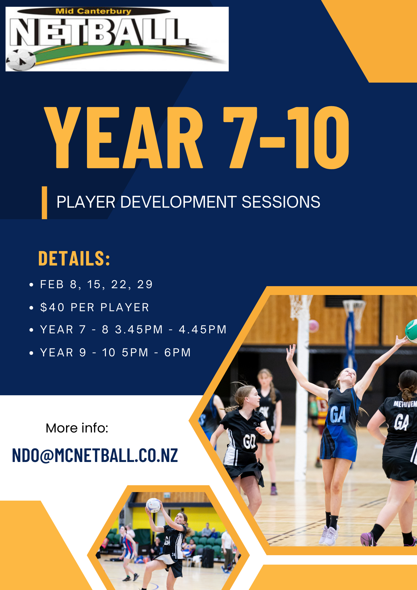 Year 7 - 10 Player Development Programme